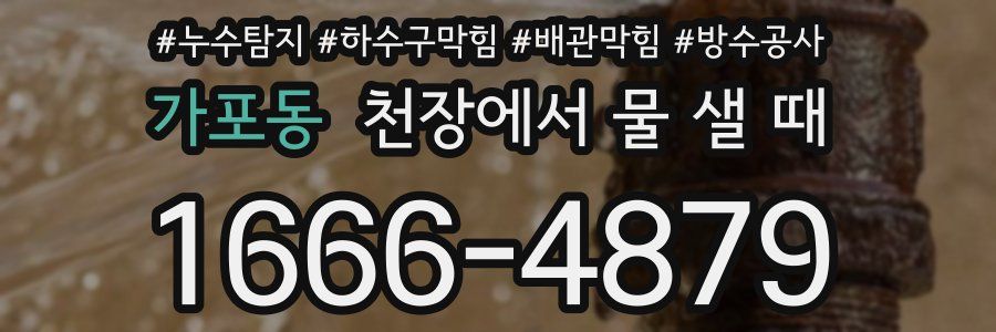 가포동 천장에서 물 샐 때