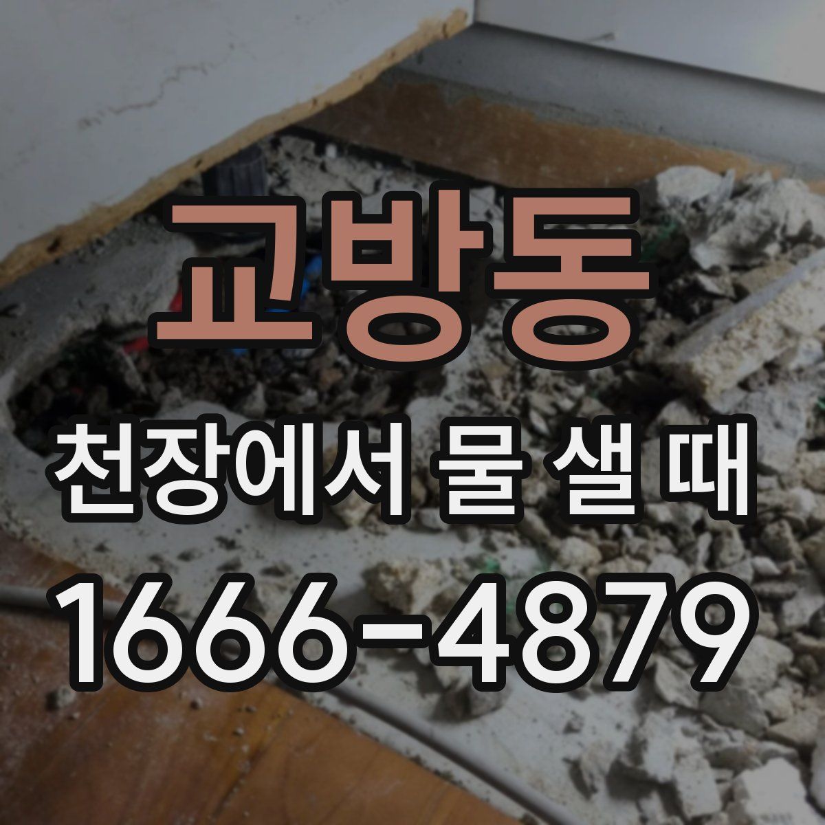 교방동 천장에서 물 샐 때