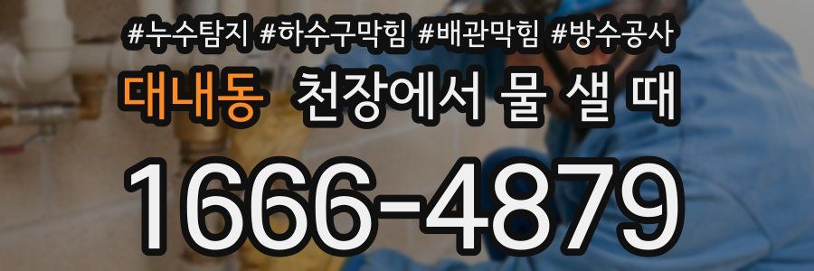 대내동 천장에서 물 샐 때