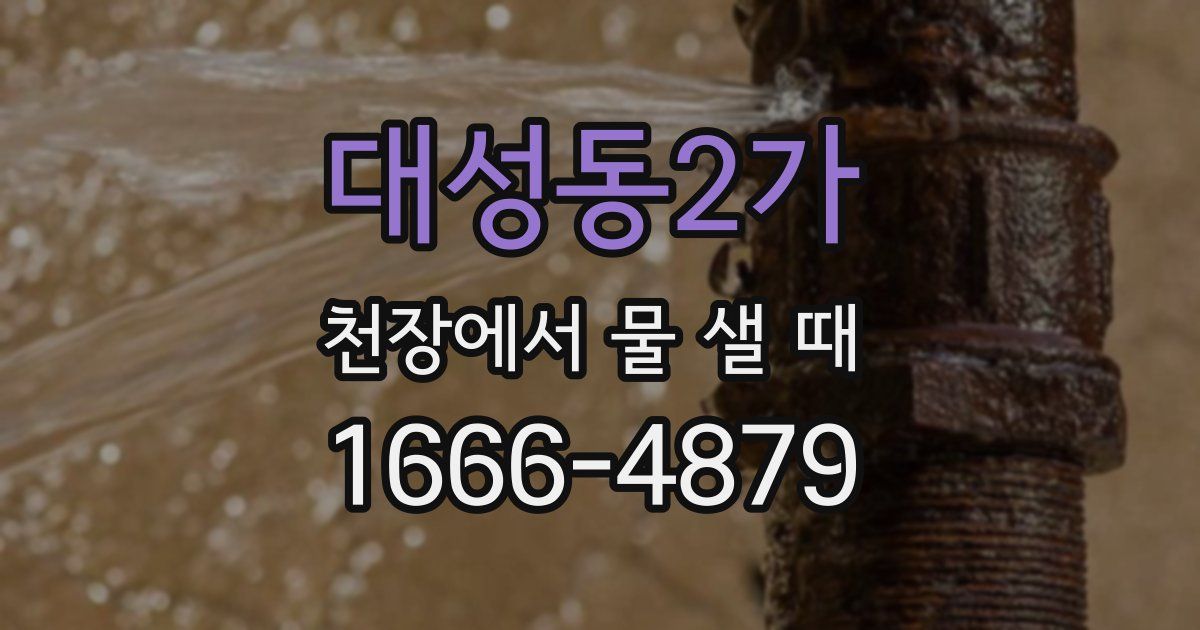 대성동2가 천장에서 물 샐 때