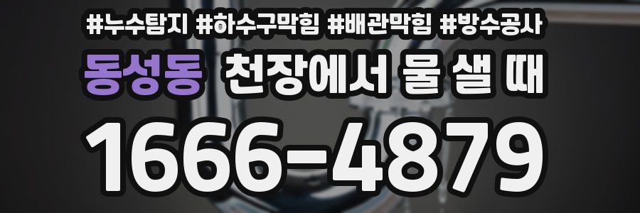 동성동 천장에서 물 샐 때
