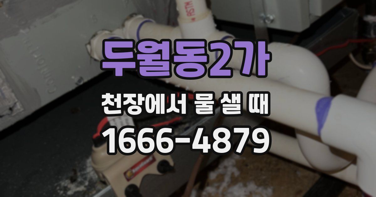 두월동2가 천장에서 물 샐 때