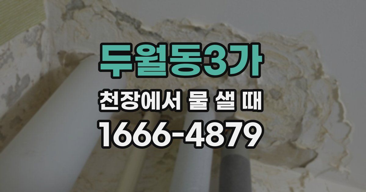 두월동3가 천장에서 물 샐 때