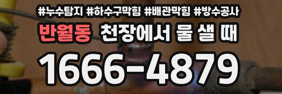 반월동 천장에서 물 샐 때