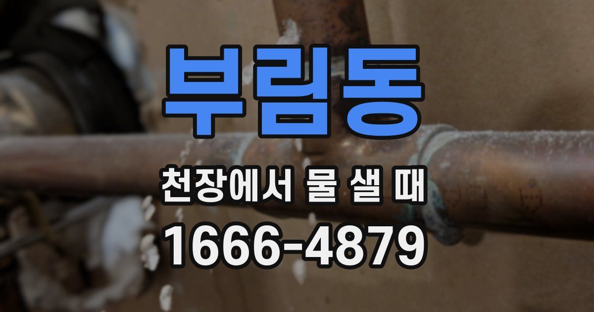 부림동 천장에서 물 샐 때
