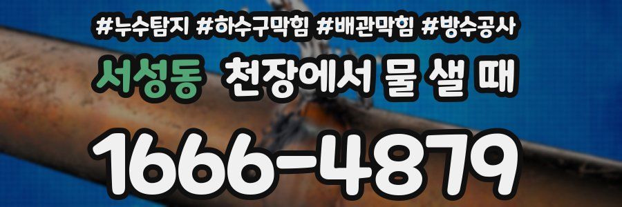 서성동 천장에서 물 샐 때