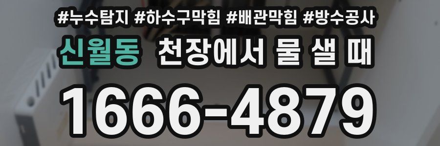 신월동 천장에서 물 샐 때