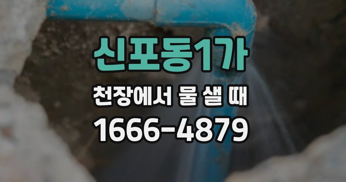 신포동1가 천장에서 물 샐 때