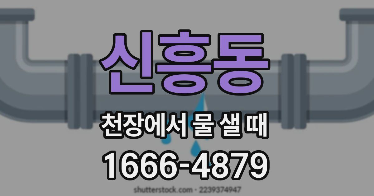 신흥동 천장에서 물 샐 때