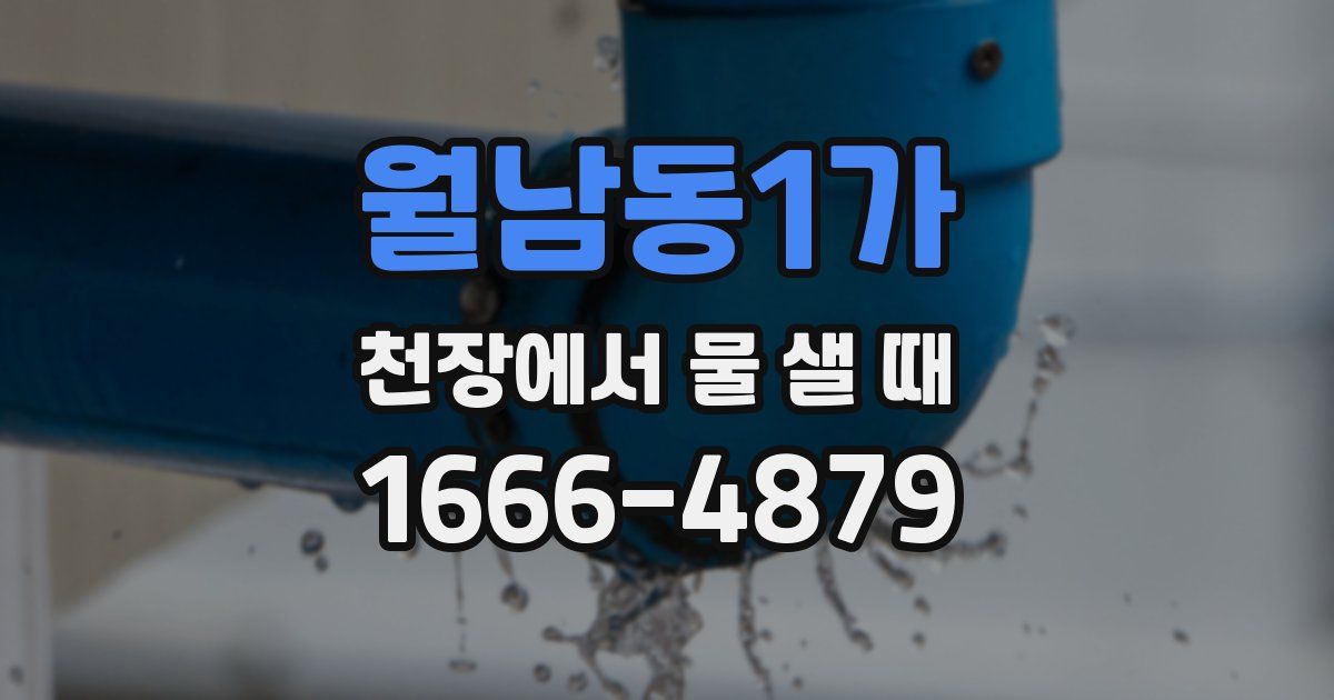 월남동1가 천장에서 물 샐 때