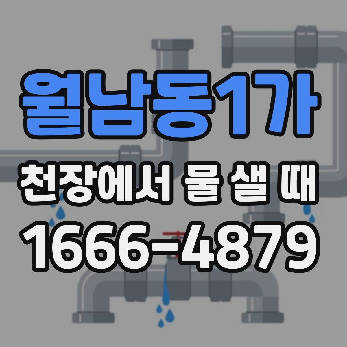 월남동1가 천장에서 물 샐 때