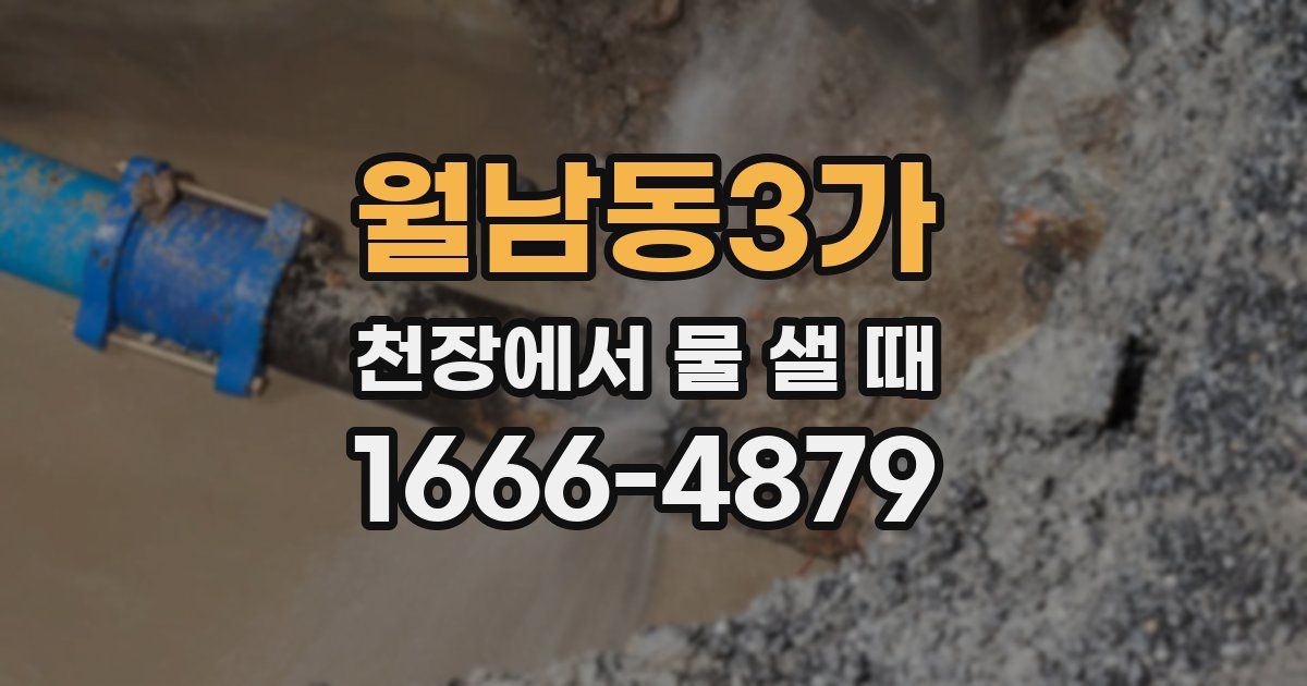 월남동3가 천장에서 물 샐 때