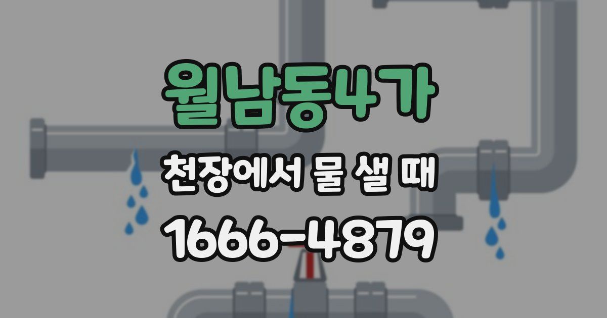 월남동4가 천장에서 물 샐 때
