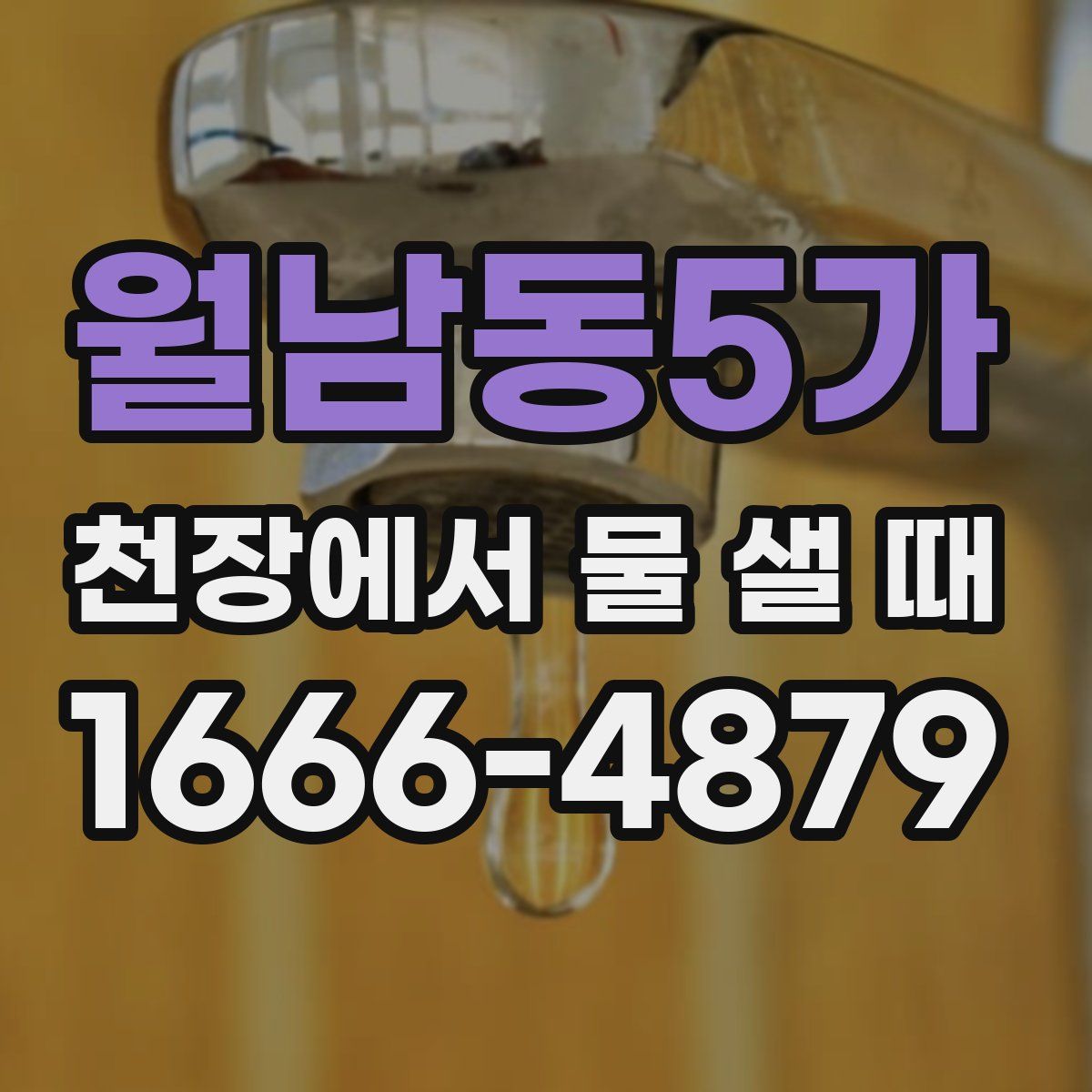 월남동5가 천장에서 물 샐 때