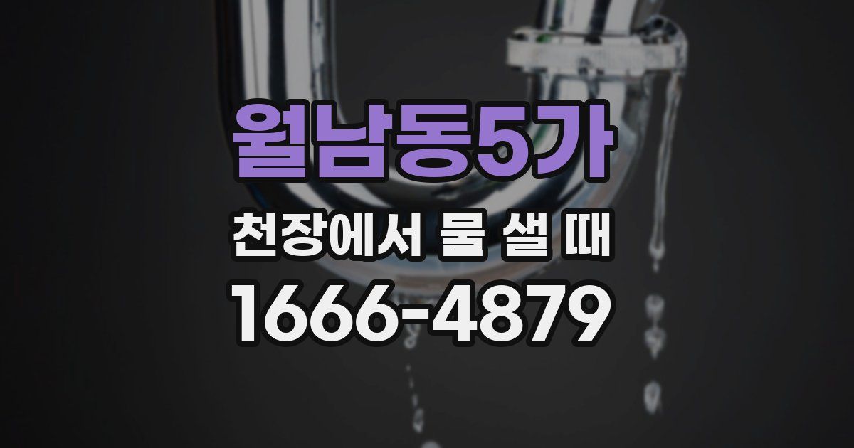월남동5가 천장에서 물 샐 때