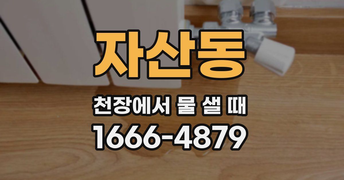 자산동 천장에서 물 샐 때