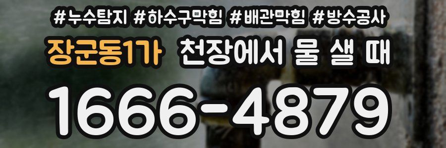 장군동1가 천장에서 물 샐 때
