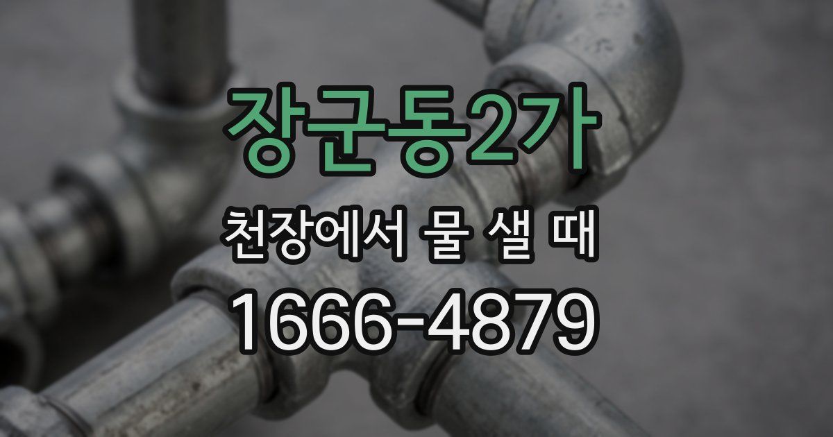 장군동2가 천장에서 물 샐 때