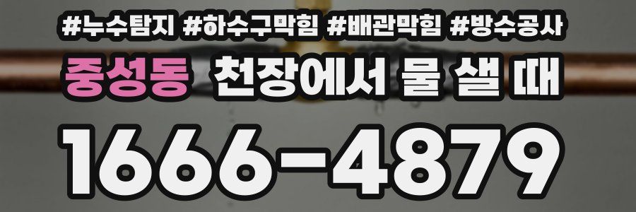 중성동 천장에서 물 샐 때