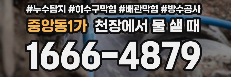 중앙동1가 천장에서 물 샐 때