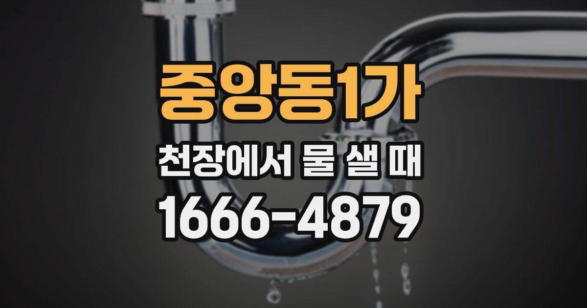 중앙동1가 천장에서 물 샐 때