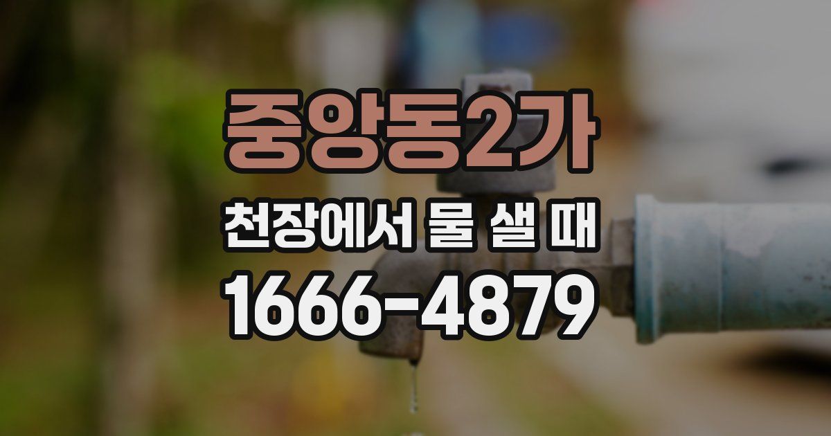 중앙동2가 천장에서 물 샐 때