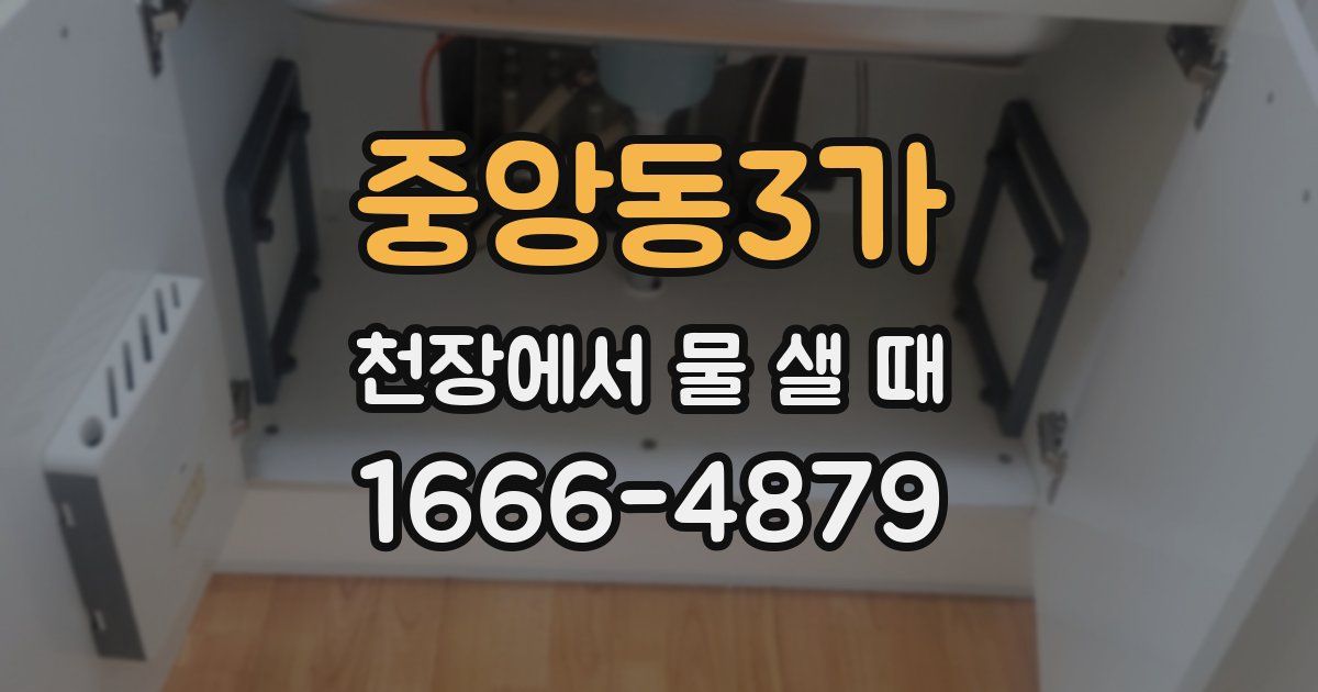 중앙동3가 천장에서 물 샐 때