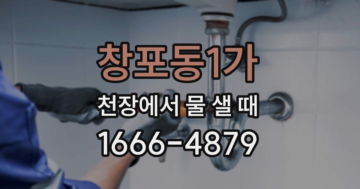 창포동1가 천장에서 물 샐 때