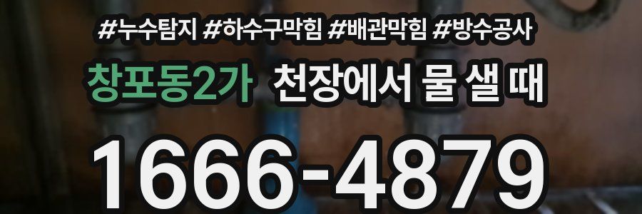 창포동2가 천장에서 물 샐 때