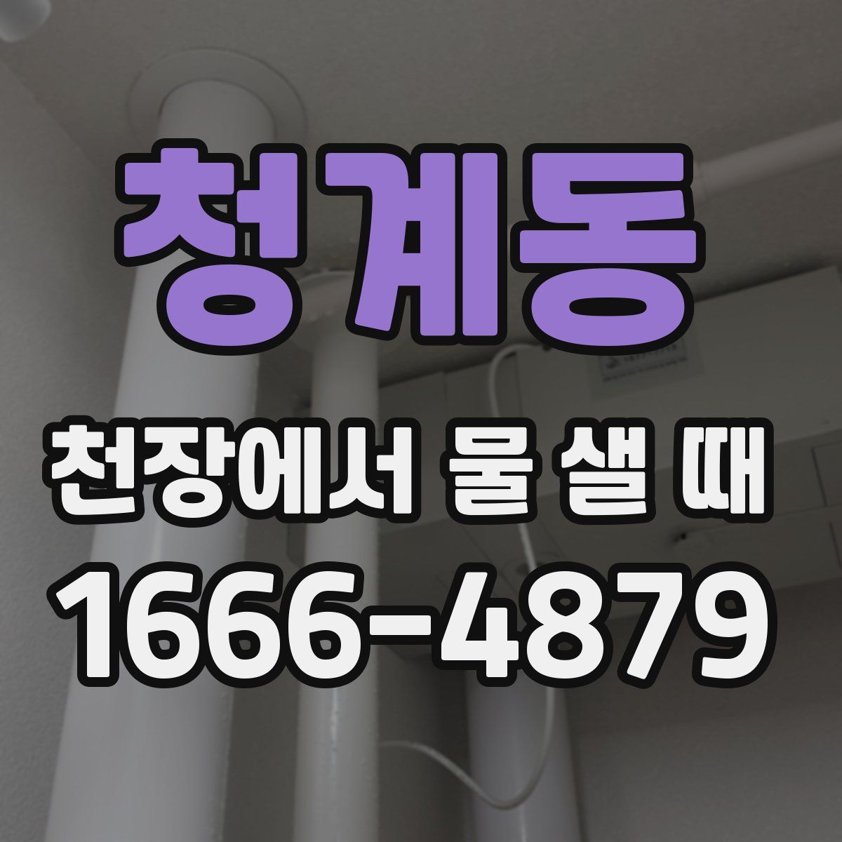 청계동 천장에서 물 샐 때