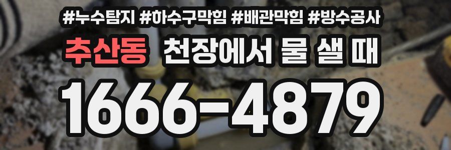 추산동 천장에서 물 샐 때