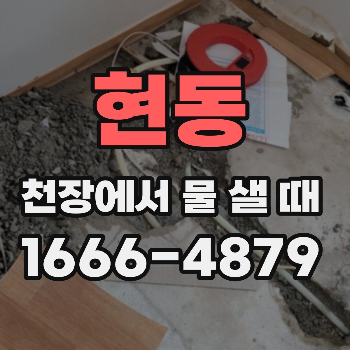 현동 천장에서 물 샐 때