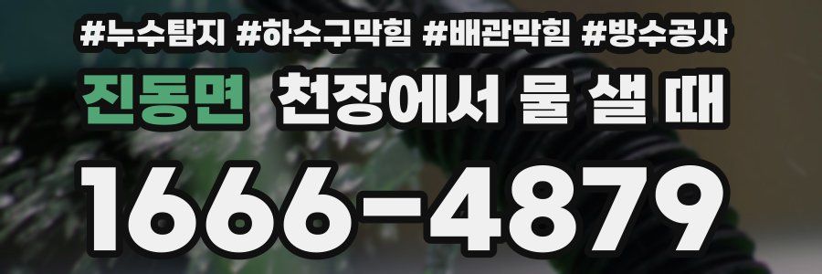 진동면 천장에서 물 샐 때