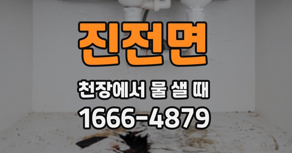 진전면 천장에서 물 샐 때