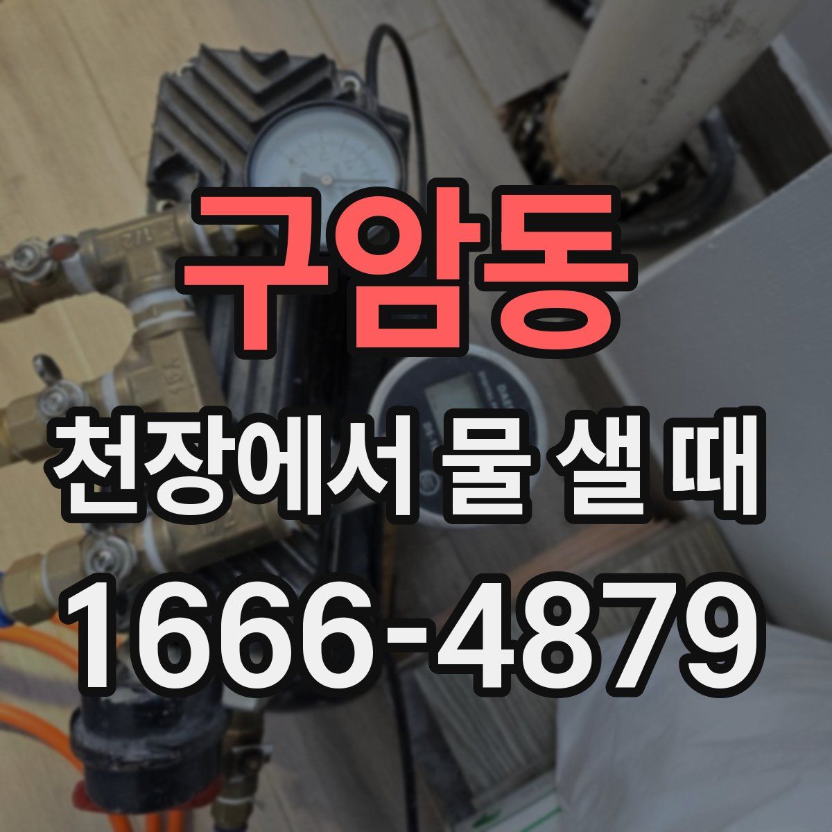 구암동 천장에서 물 샐 때