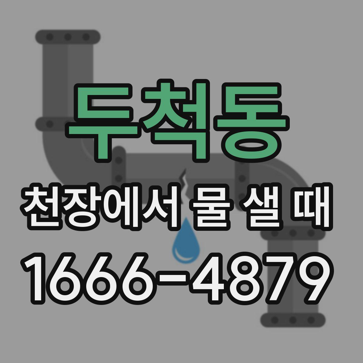 두척동 천장에서 물 샐 때