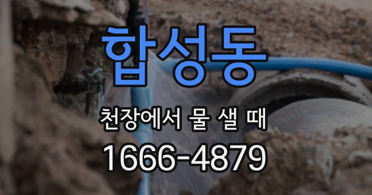 합성동 천장에서 물 샐 때