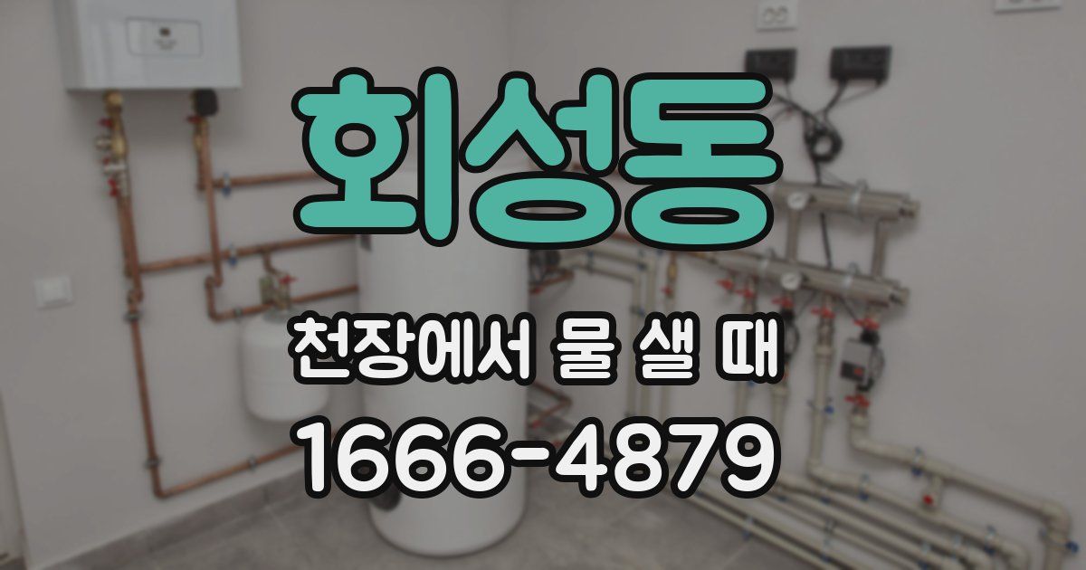 회성동 천장에서 물 샐 때