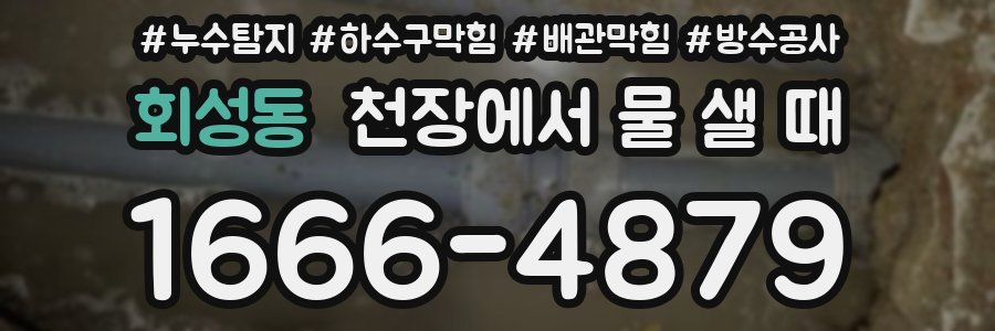 회성동 천장에서 물 샐 때