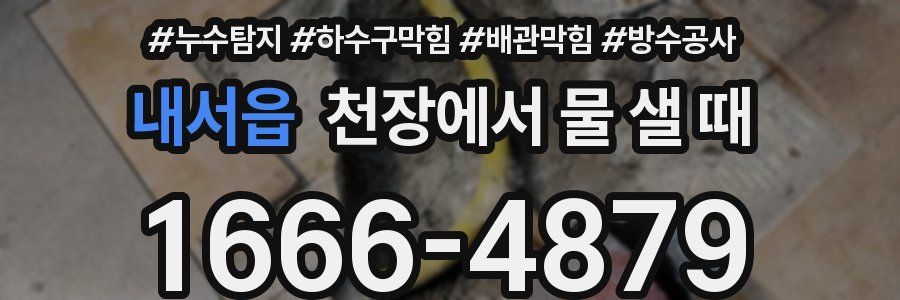 내서읍 천장에서 물 샐 때