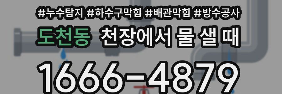 도천동 천장에서 물 샐 때