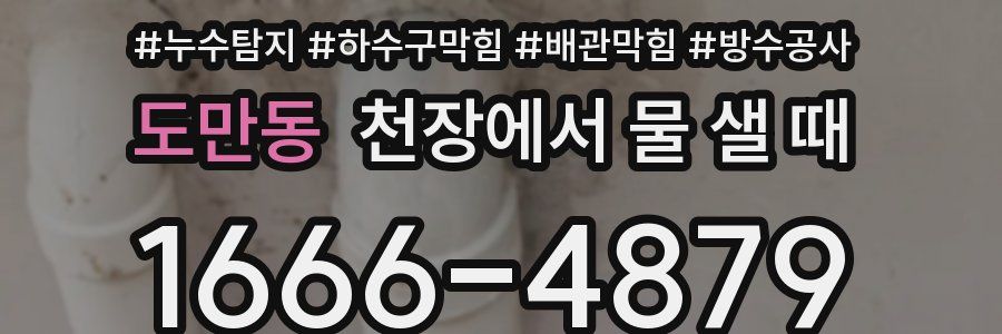 도만동 천장에서 물 샐 때