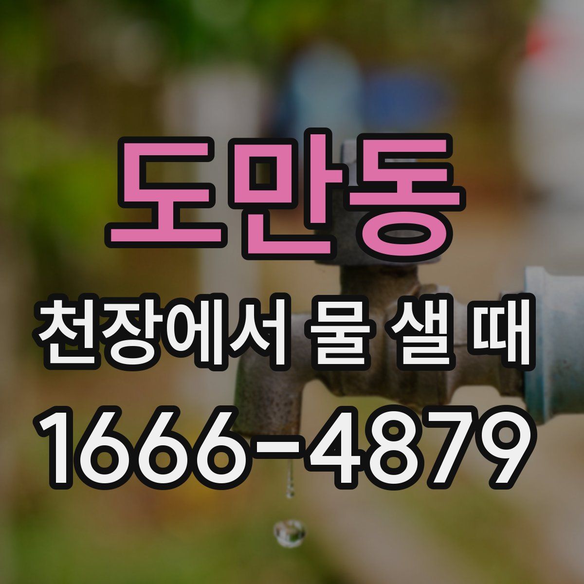도만동 천장에서 물 샐 때