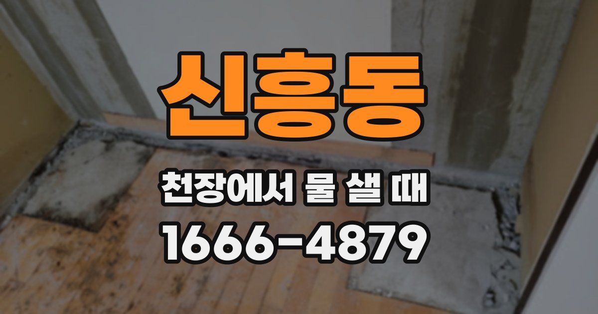 신흥동 천장에서 물 샐 때