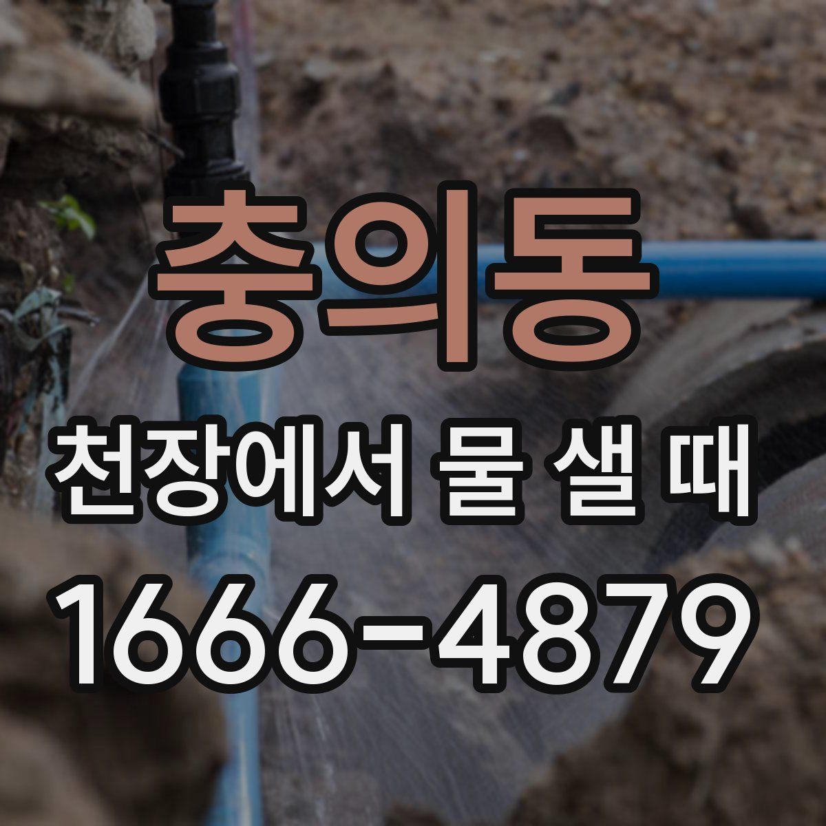 충의동 천장에서 물 샐 때