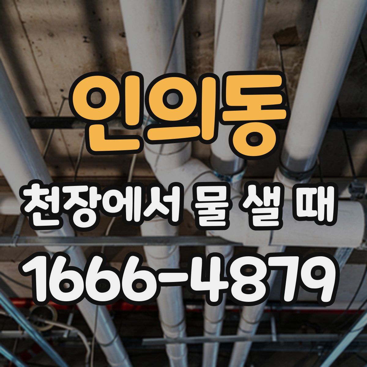 인의동 천장에서 물 샐 때
