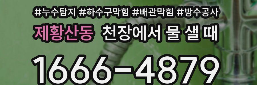 제황산동 천장에서 물 샐 때