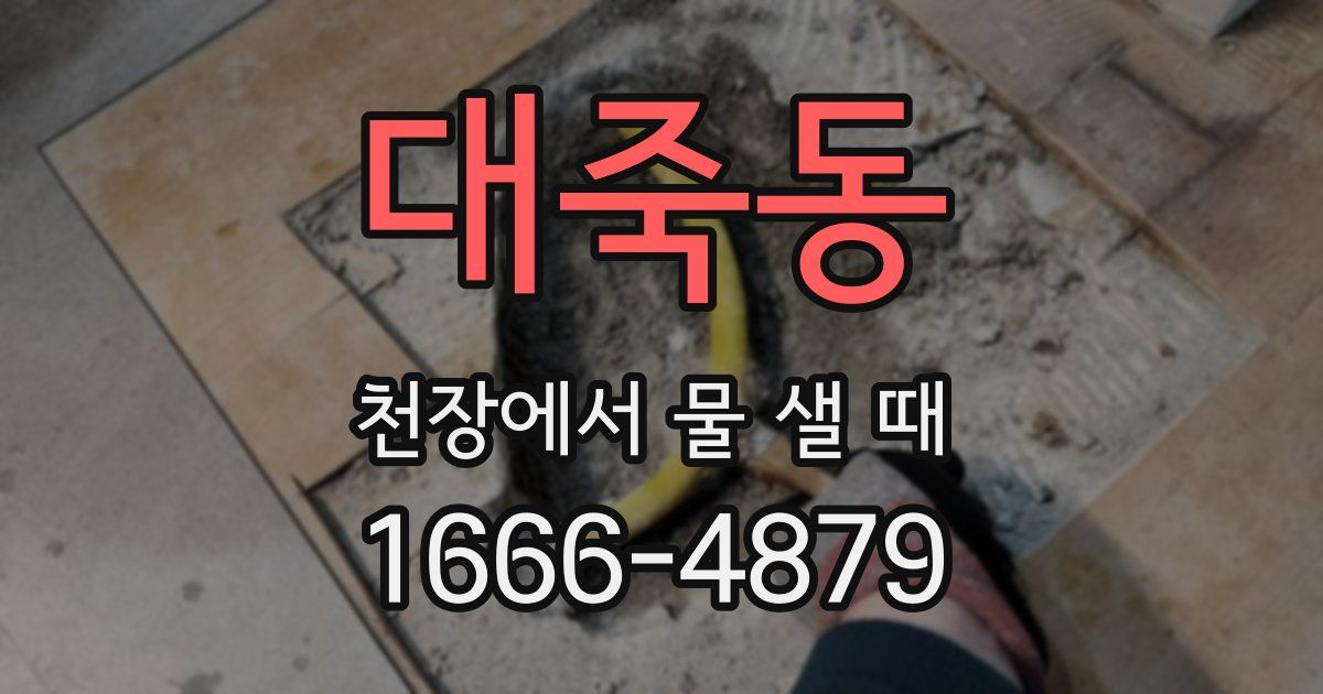 대죽동 천장에서 물 샐 때