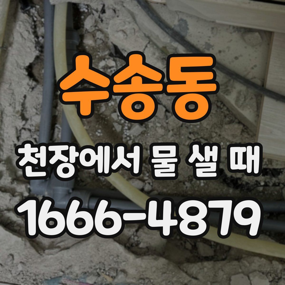 수송동 천장에서 물 샐 때