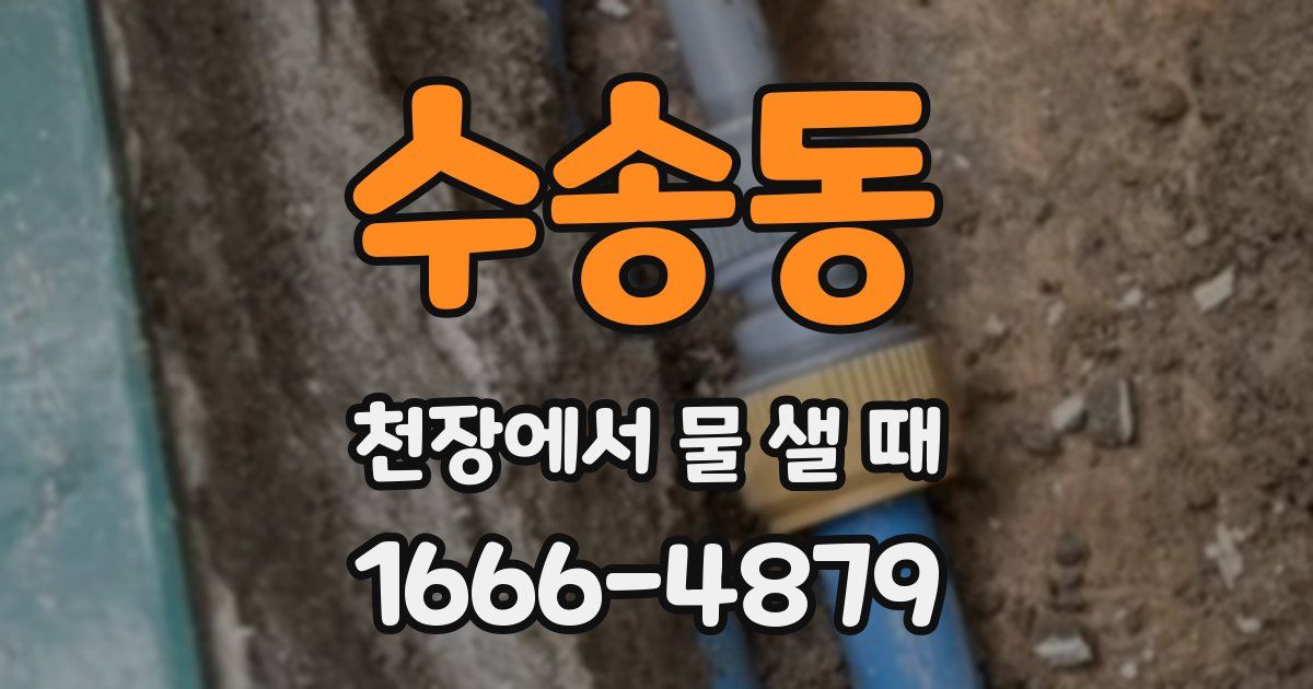 수송동 천장에서 물 샐 때